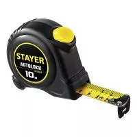 Рулетка Stayer АutoLock с автостопом 10 м x 25 мм