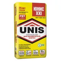 Клей для плитки и камня Unis XXI (класс С0) 25 кг